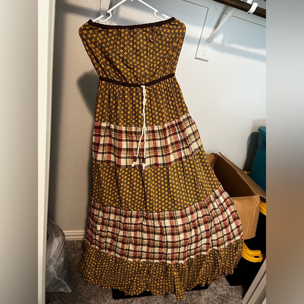 Large bohemian dress -maxi. Sleeveless